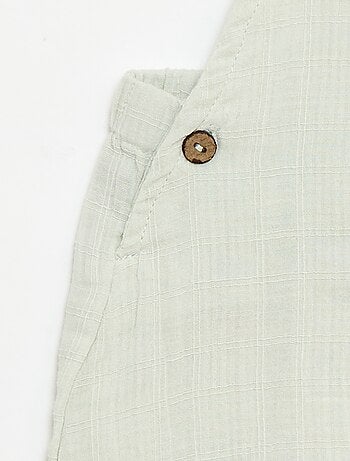 Combinaison short en double gaze de coton