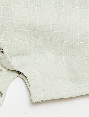 Combinaison short en double gaze de coton