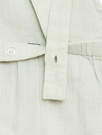 Combinaison short en double gaze de coton