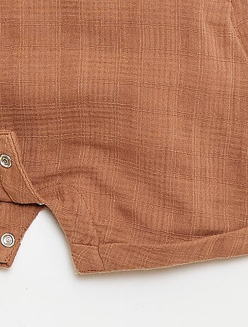 Combinaison short en double gaze de coton