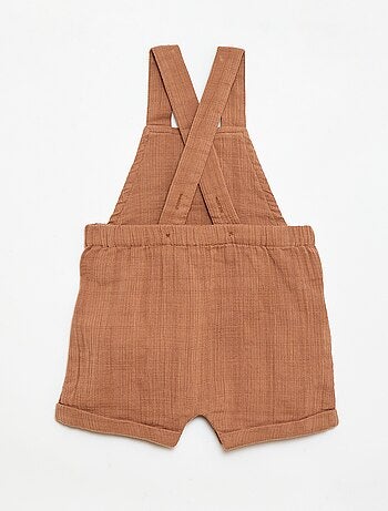 Combinaison short en double gaze de coton