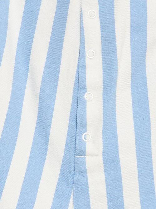 Combinaison short en twill à bretelles - Kiabi