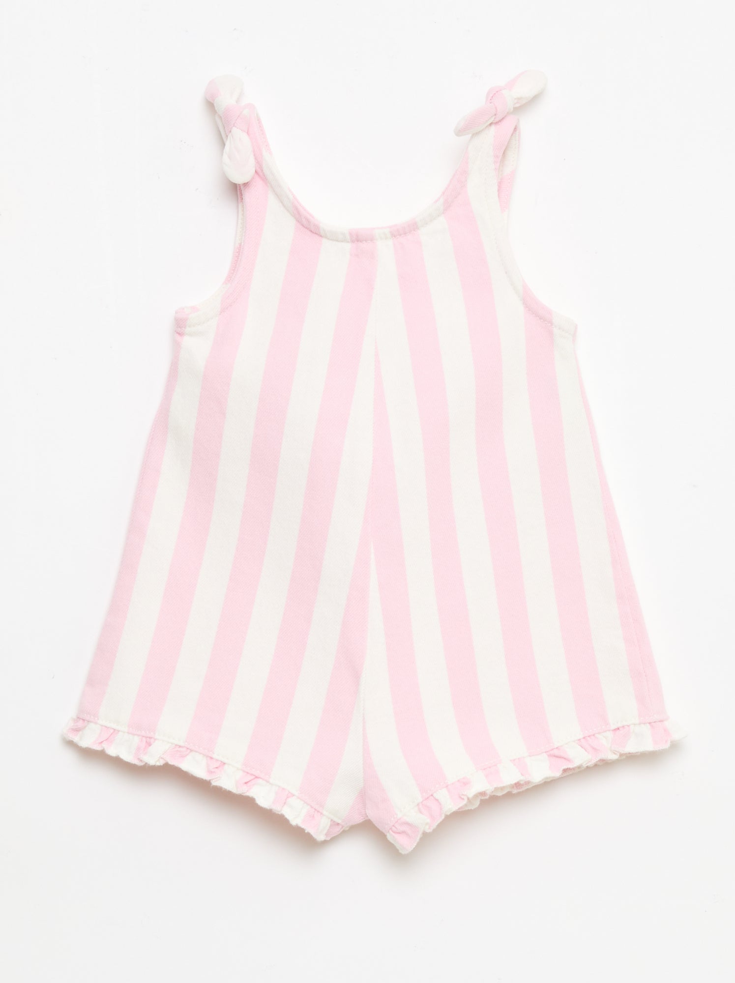 Combinaison short en twill à bretelles