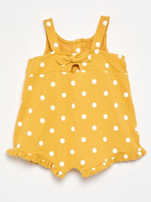 Combinaison short imprimée en maille froissée - Kiabi