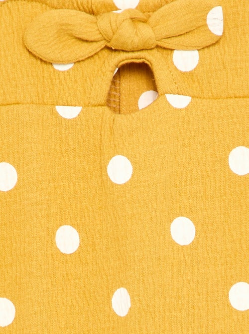 Combinaison short imprimée en maille froissée - Kiabi