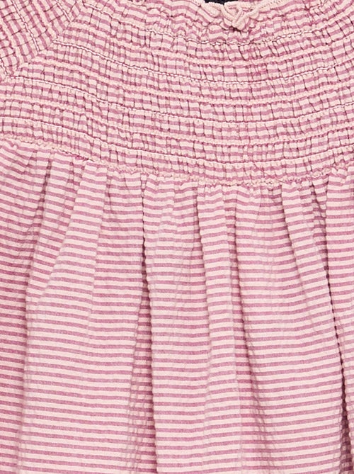 Combinaison short rayée en seersucker - Kiabi
