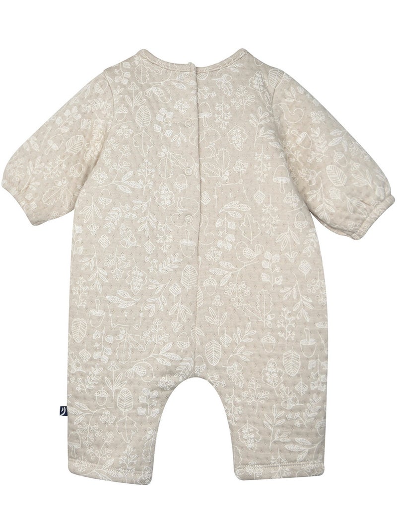 Combinaison sixtine maille fantaisie long Beige - Kiabi