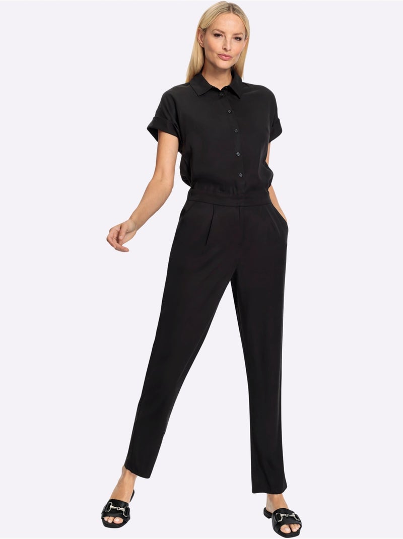 Combinaison Taille Soulignée Grâce à L'élastique Derrière - Taille Standard - Helline Noir - Kiabi