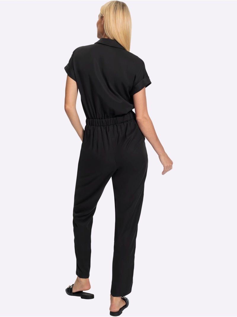 Combinaison Taille Soulignée Grâce à L'élastique Derrière - Taille Standard - Helline Noir - Kiabi