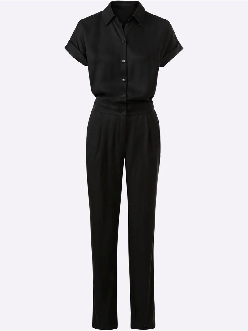 Combinaison Taille Soulignée Grâce à L'élastique Derrière - Taille Standard - Helline Noir - Kiabi