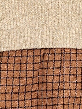 Combinaison tricot et flanelle