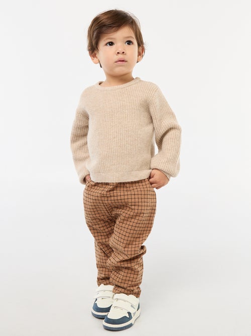 Combinaison tricot et flanelle - Kiabi