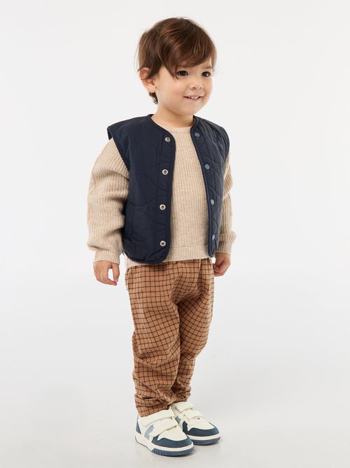 Combinaison tricot et flanelle - Kiabi