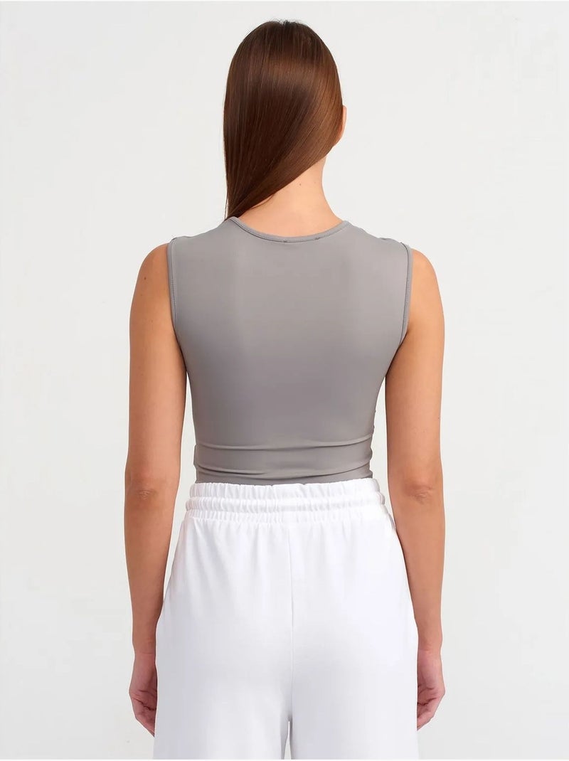 Combinaison unitard sans manches, coupe ajustée dilvin Gris - Kiabi
