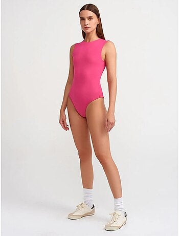 Combinaison unitard sans manches, coupe ajustée dilvin