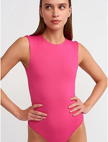 Combinaison unitard sans manches, coupe ajustée dilvin