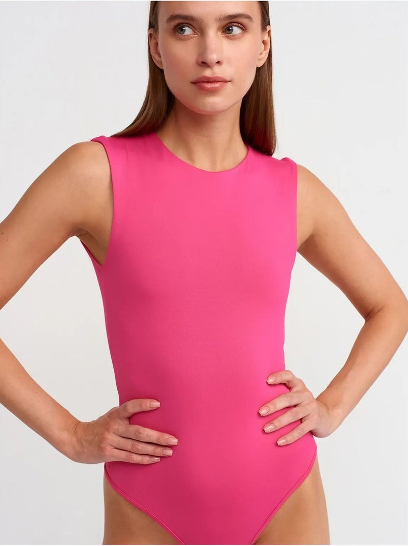 Combinaison unitard sans manches, coupe ajustée dilvin Rose fluo/Solinotes - Kiabi