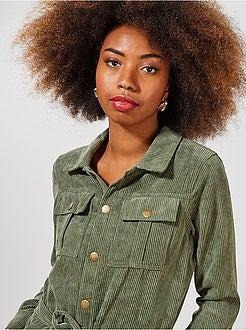 Combinaison velours côtelé - Kiabi