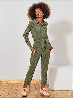 Combinaison velours côtelé - Kiabi