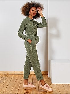 Combinaison velours côtelé - Kiabi