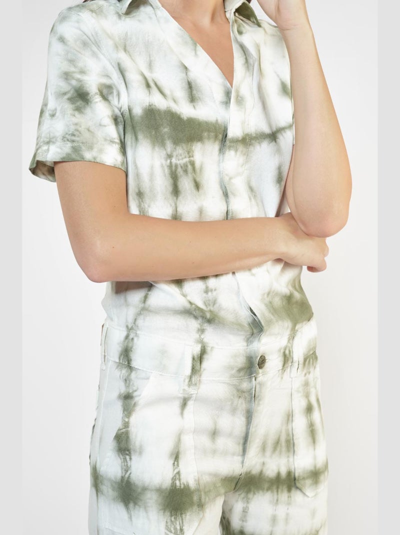 Combinaison WAGGA droit en jeans 'Le Temps Des Cerises' Vert - Kiabi