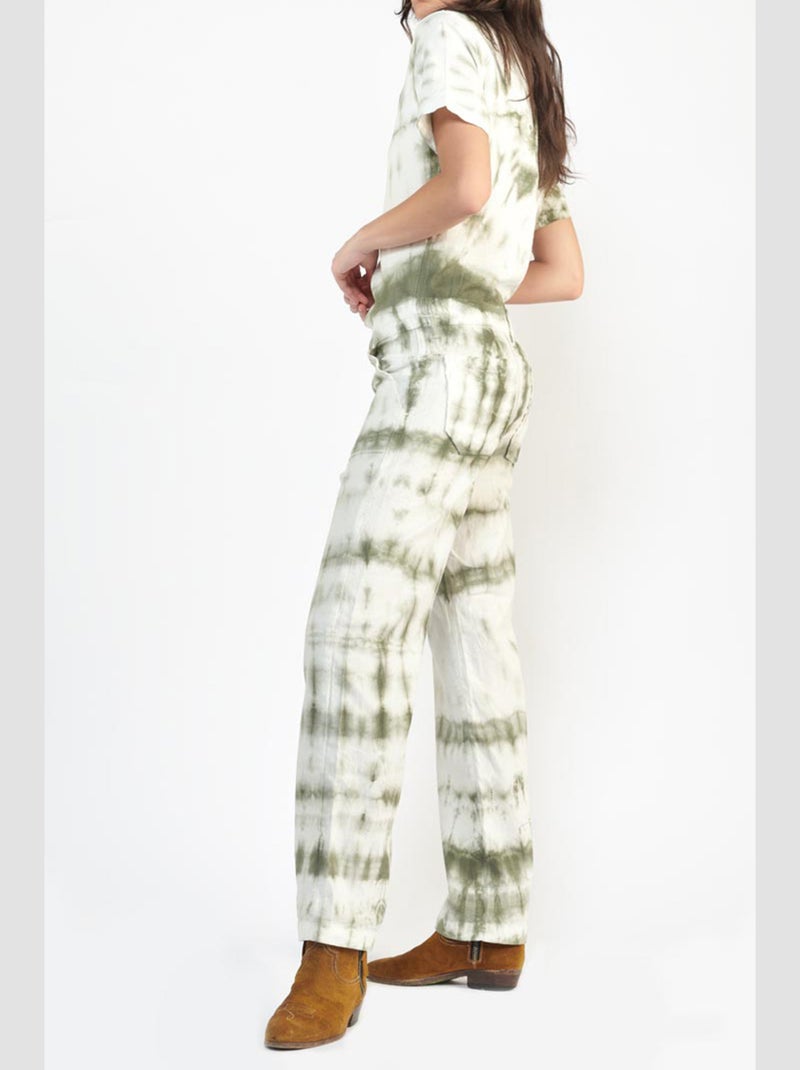 Combinaison WAGGA droit en jeans 'Le Temps Des Cerises' Vert - Kiabi