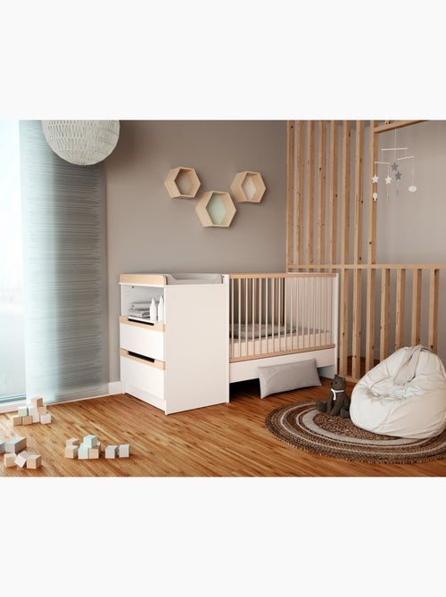 Combiné lit bébé évolutif en bois carrousel - Kiabi Combiné lit bébé évolutif en bois carrousel - Kiabi