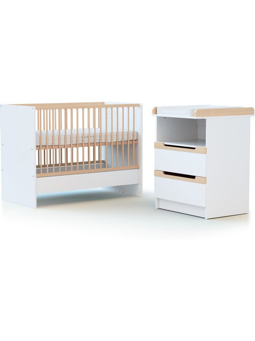 Combiné lit bébé évolutif en bois carrousel - Kiabi Combiné lit bébé évolutif en bois carrousel - Kiabi