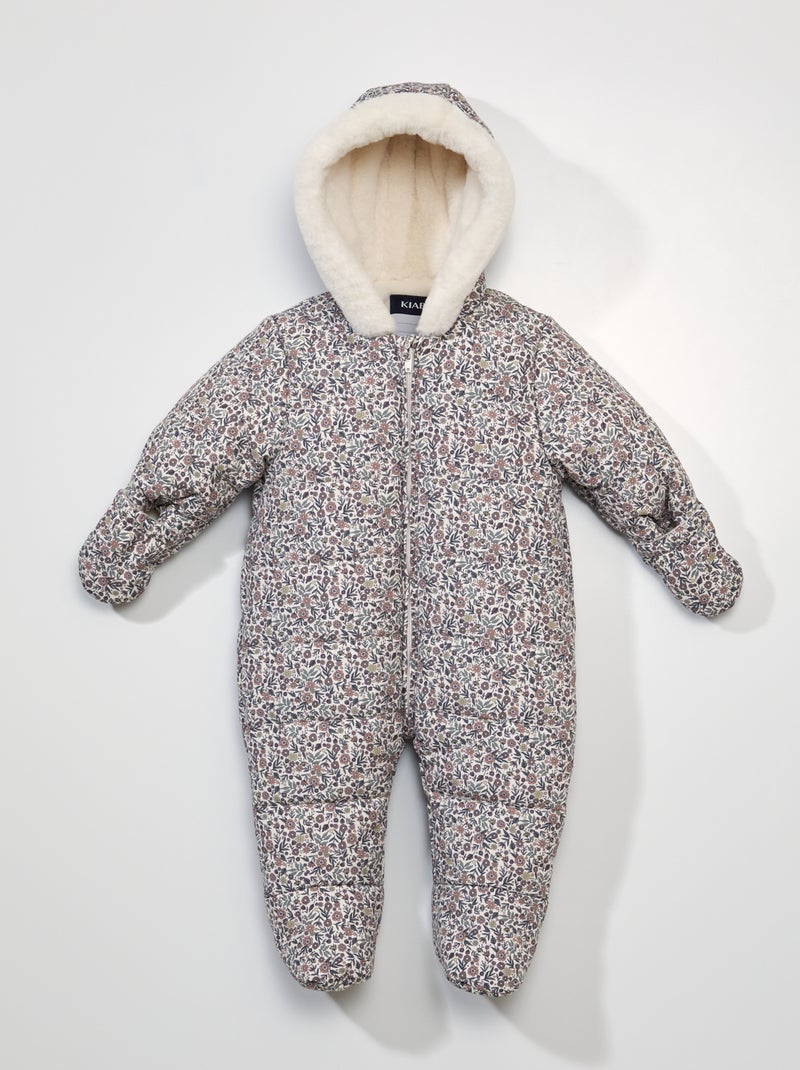 Combipilote à capuche avec imprimé Beige - Kiabi