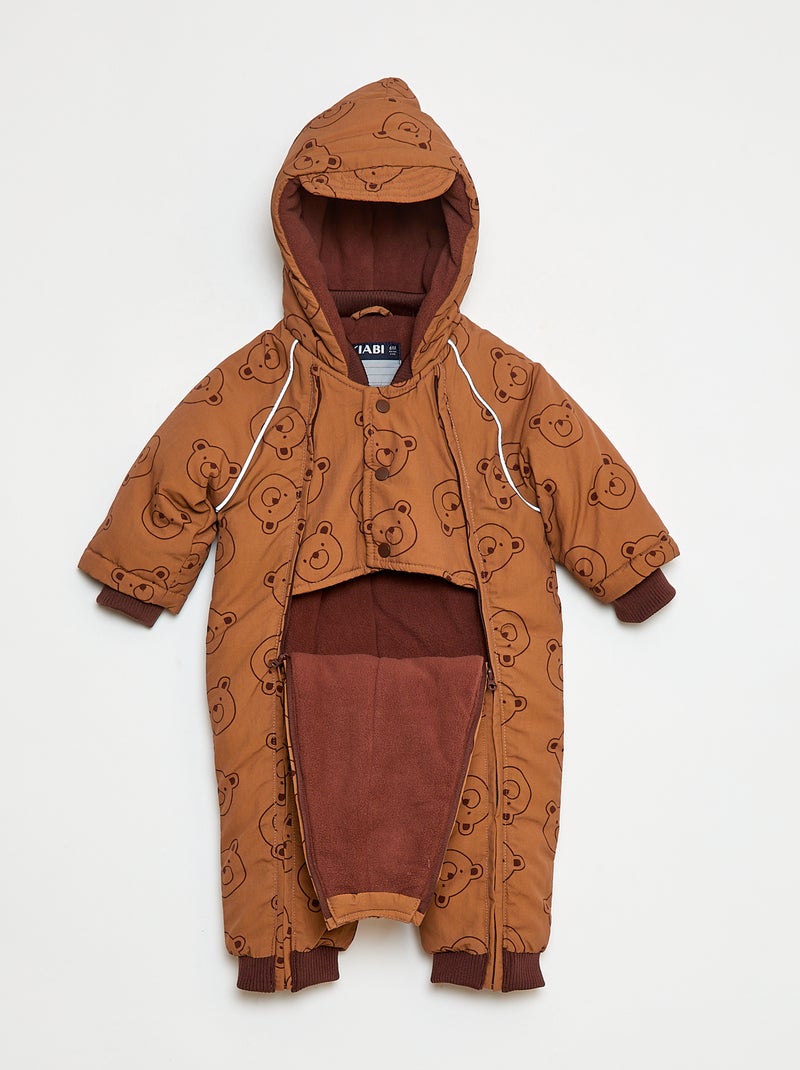 Combipilote doublée polaire déperlante Marron - Kiabi