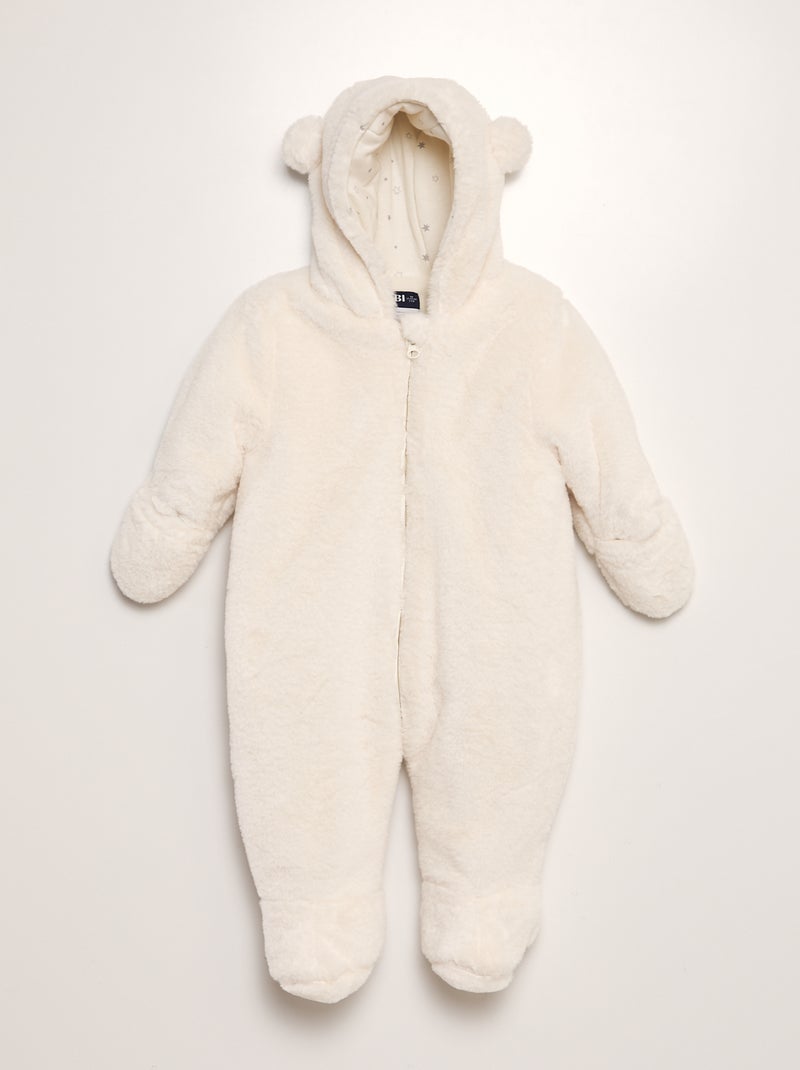 Combipilote en fourrure avec pieds Beige - Kiabi