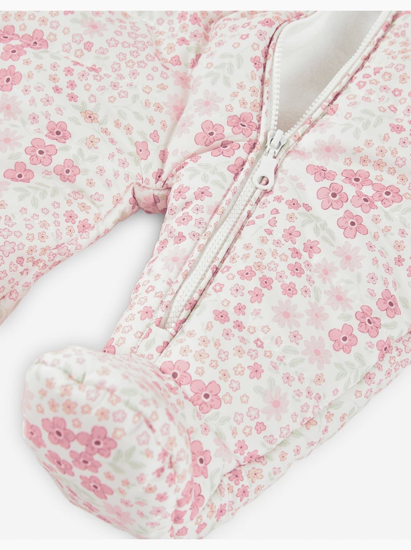 Combipilote matelassée en nylon avec capuche Blanc Ecru - Kiabi