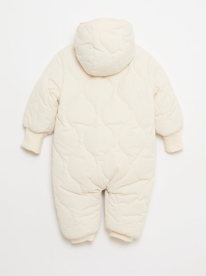 Combipilote sans pieds avec doublure effet moutonné Blanc - Kiabi