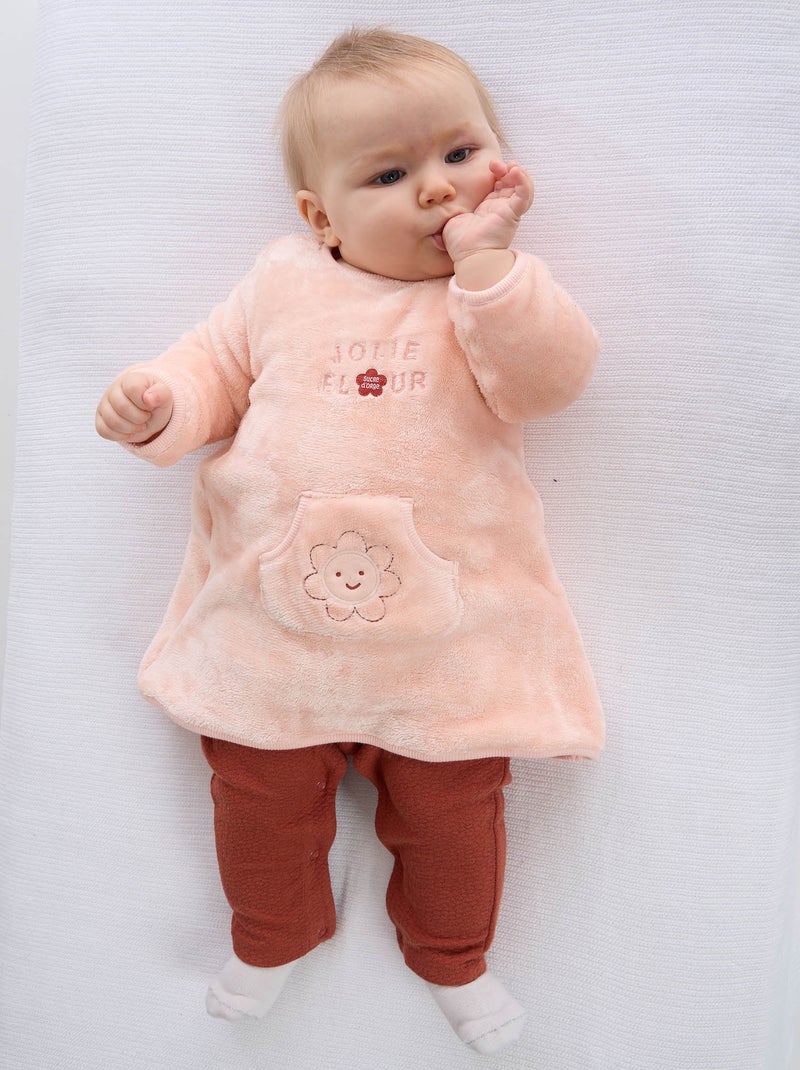 Combirobe en maille Pascaline Rose - Kiabi