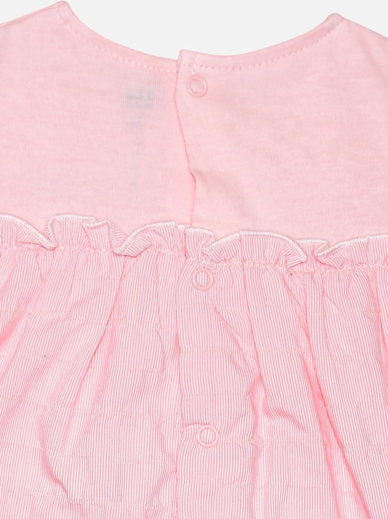 COMBIROBE GARANCE MANCHES COURTES NAISSANCE Rose - Kiabi