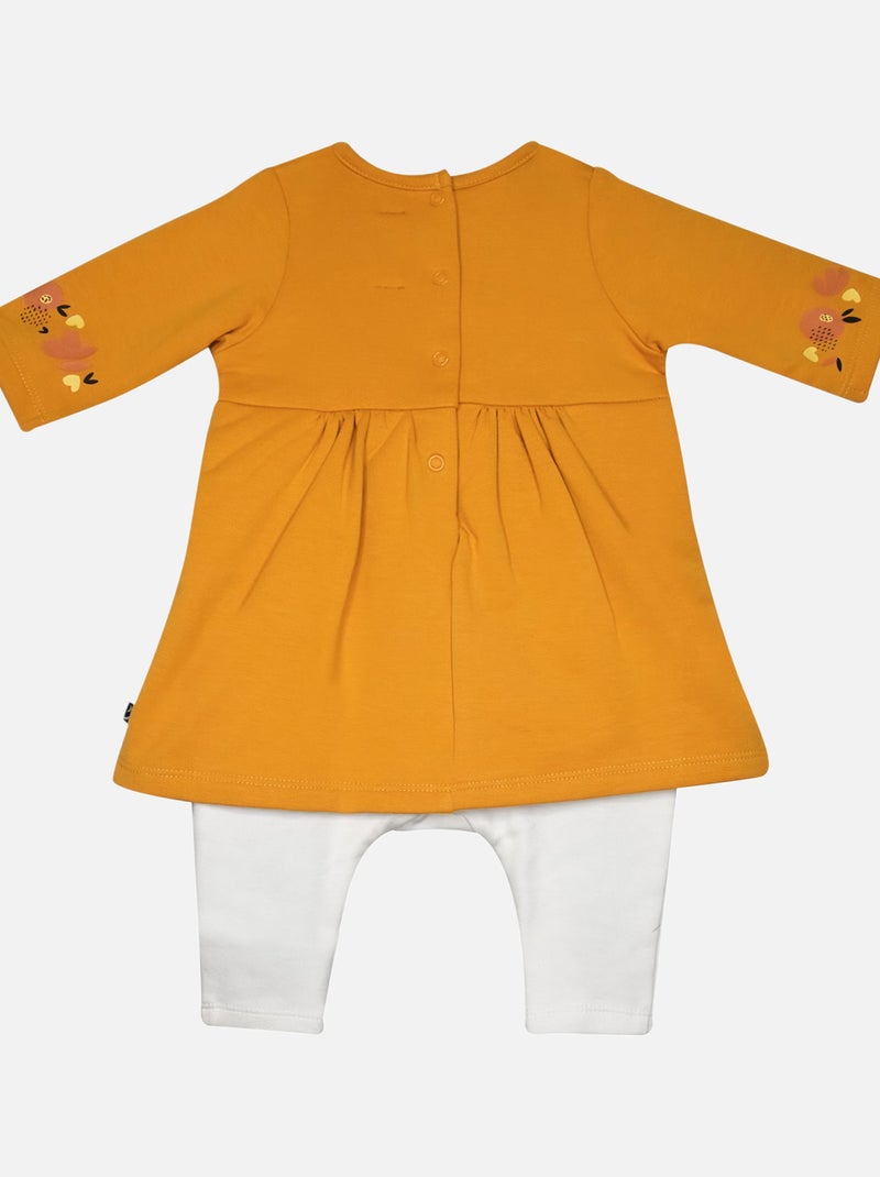 COMBIROBE JALANE MOLLETON LONG NAISSANCE Jaune - Kiabi