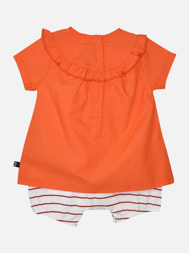 COMBIROBE LARA POPELINE NAISSANCE Orange - Kiabi