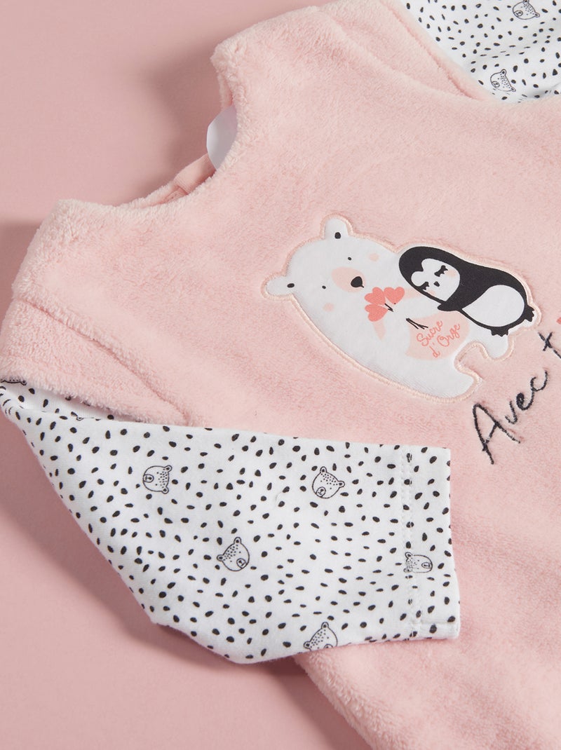 COMBIROBE NAISSANCE FLORIDA VELBOA DOUX Rose - Kiabi