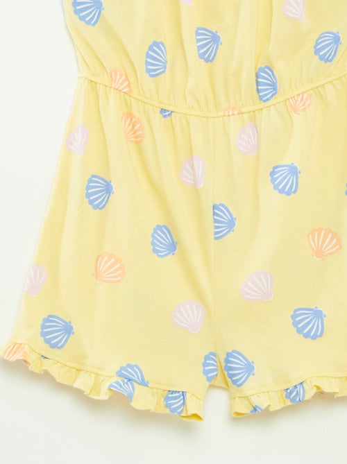 Combishort à bretelles avec imprimé - Kiabi