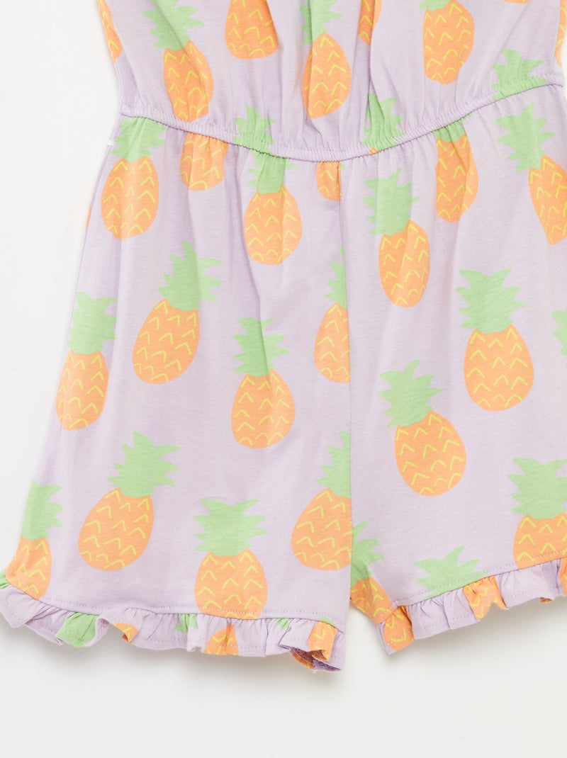 Combishort à bretelles avec imprimé VIOLET - Kiabi