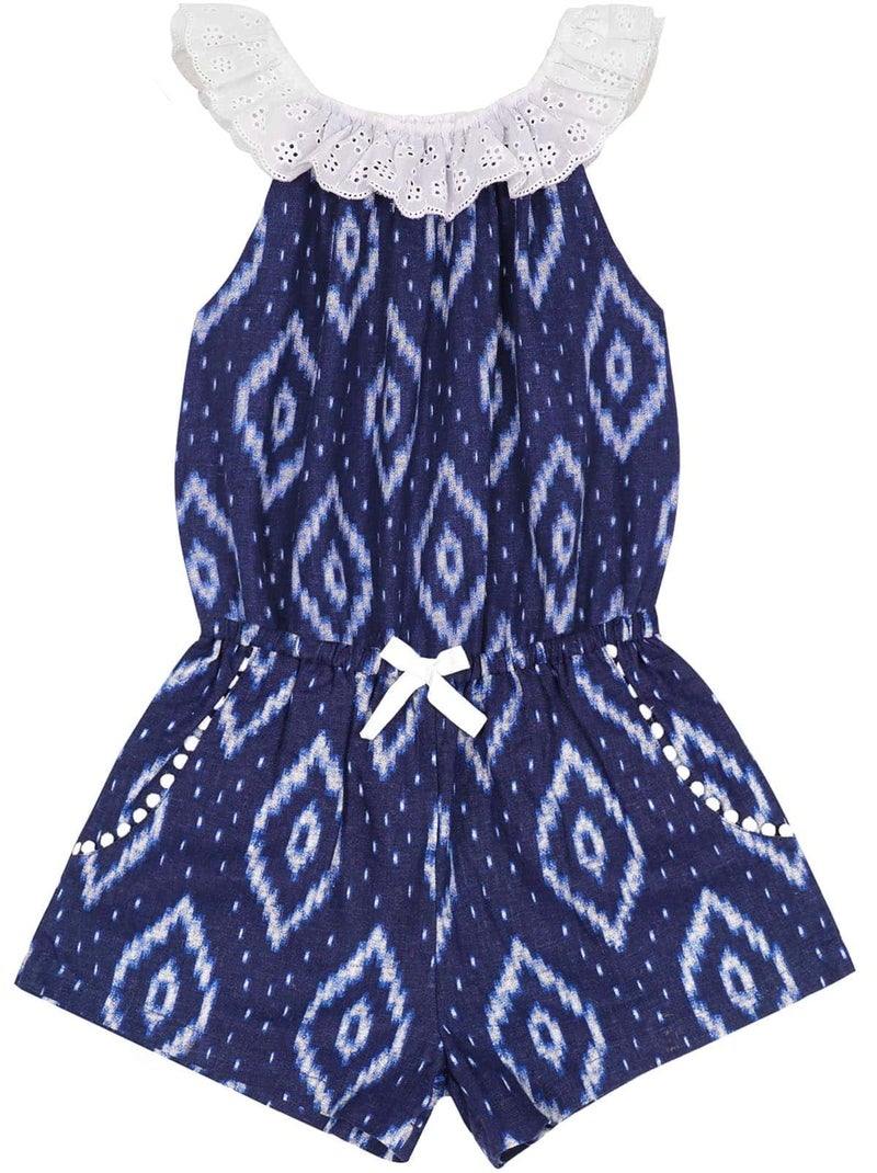 Combishort    à Col Élastique   LOLITA - La Faute à Voltaire Blanc Bleu marine Blanc - Kiabi