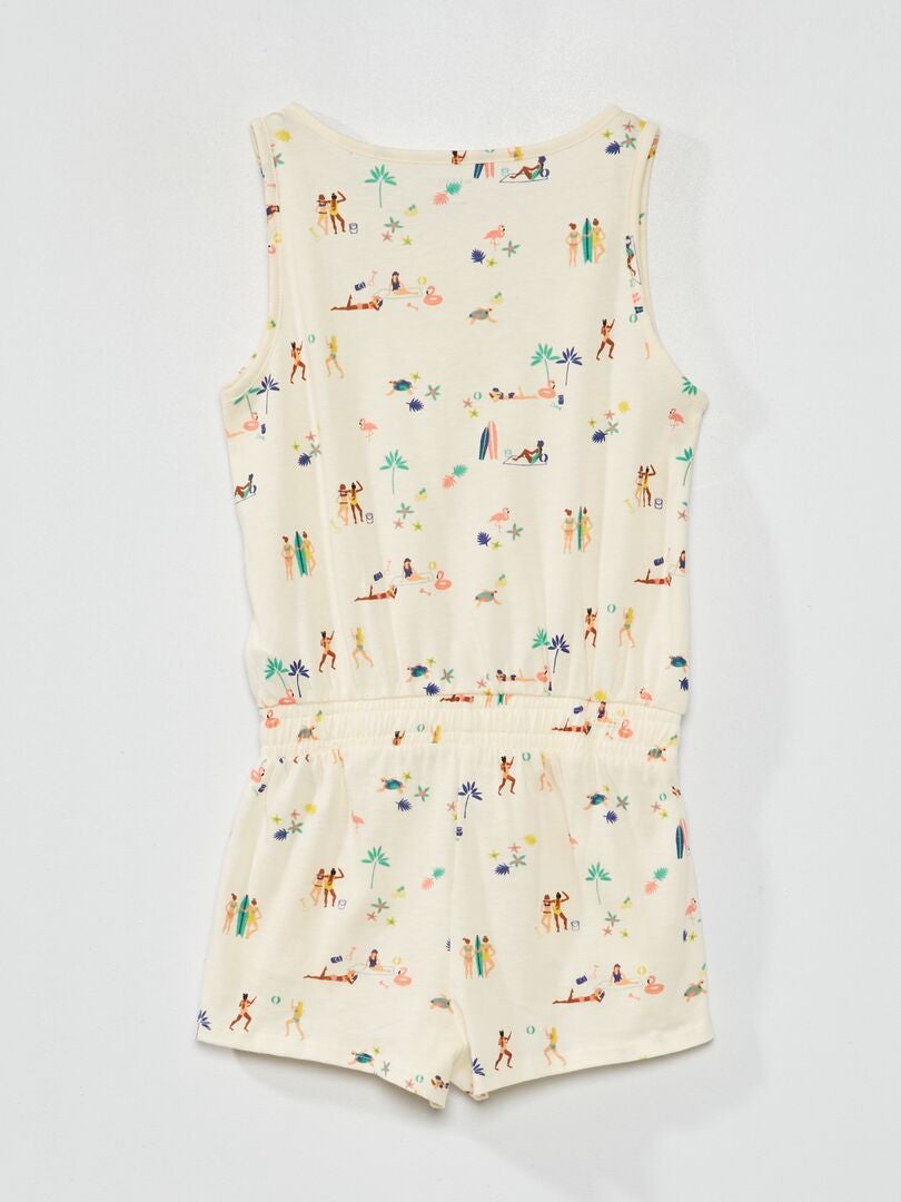 Combishort à motif Beige - Kiabi