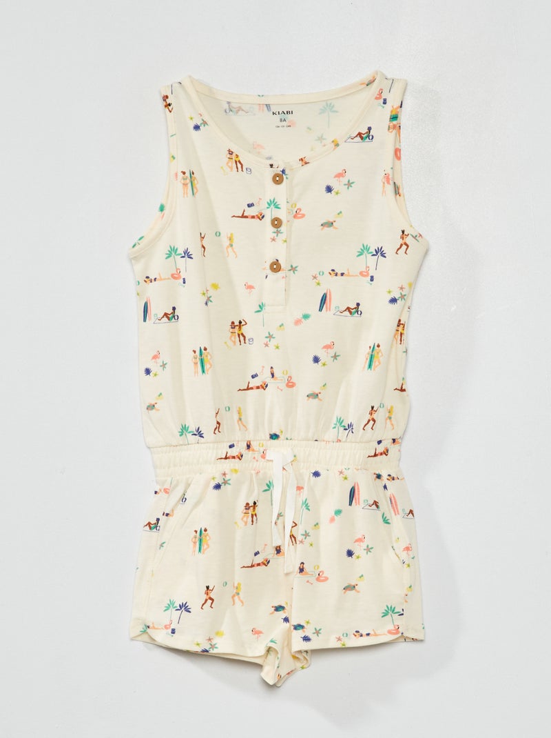 Combishort à motif Beige - Kiabi