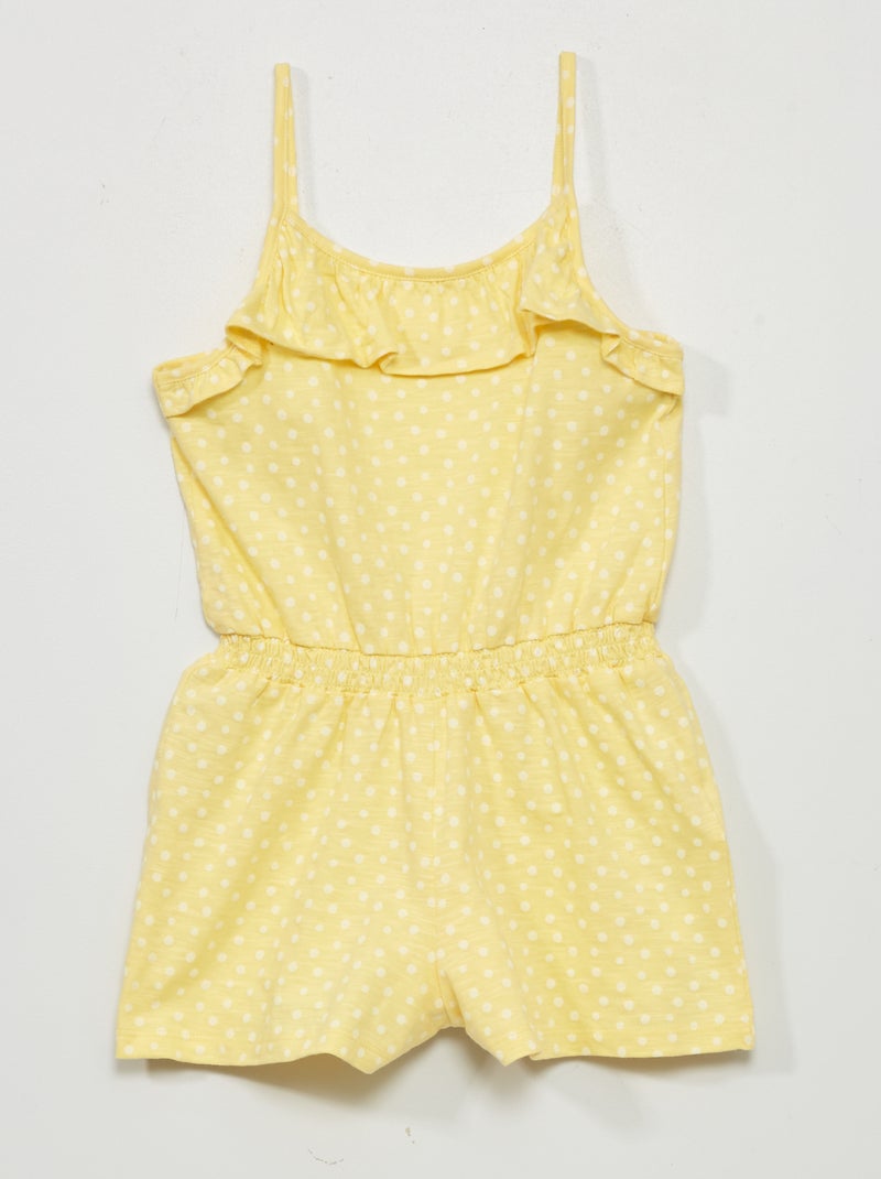 Combishort à motif Jaune - Kiabi