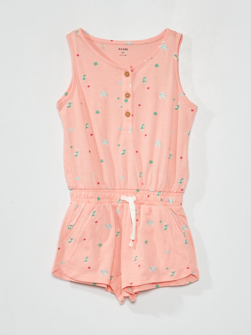 Combishort à motif ROSE - Kiabi