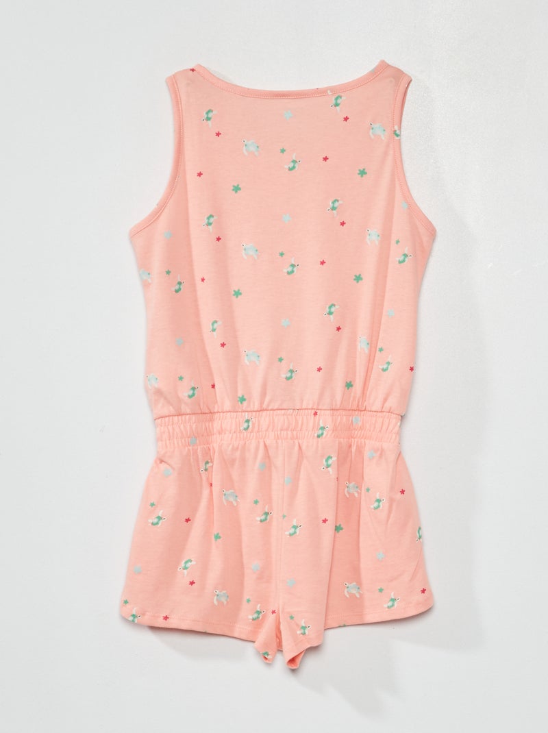 Combishort à motif ROSE - Kiabi