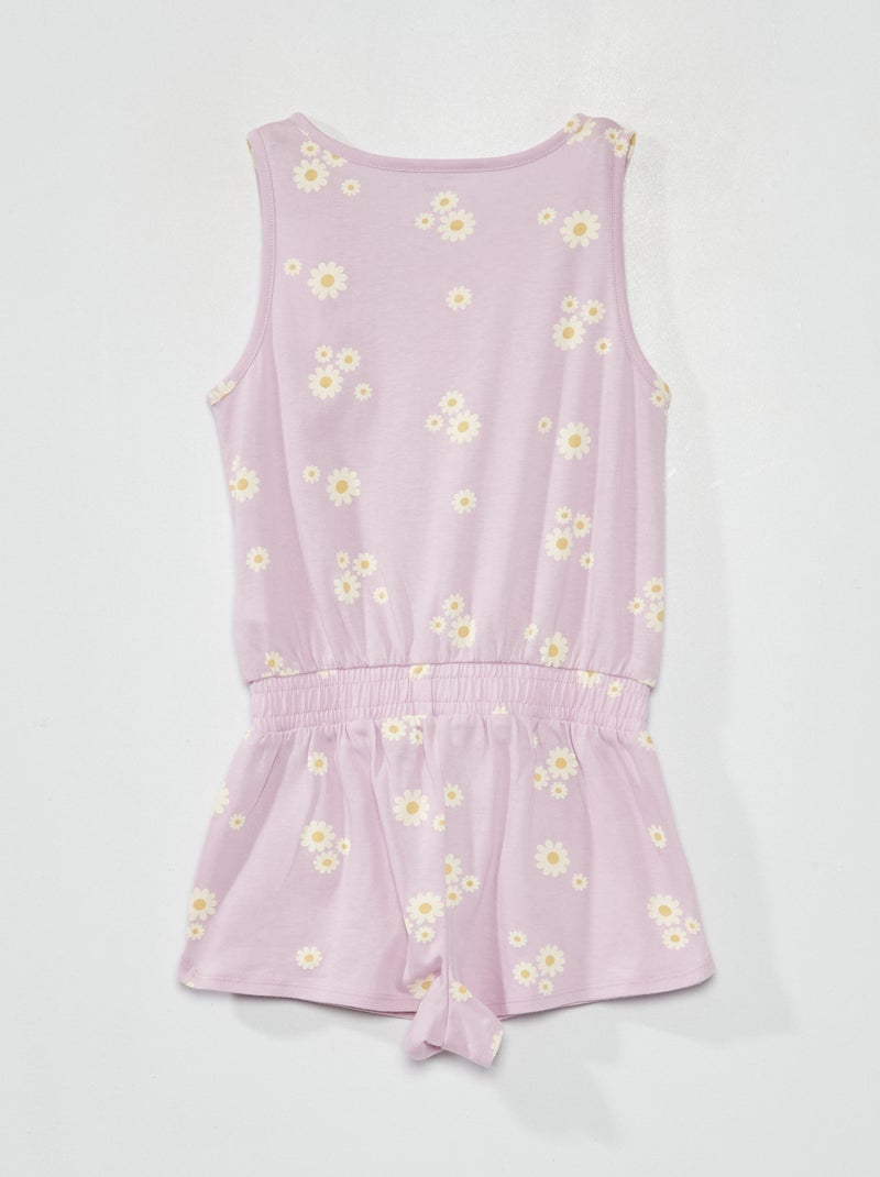 Combishort à motif Violet - Kiabi