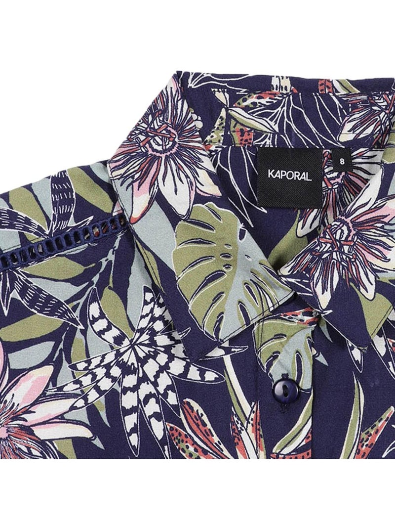 Combishort à Motifs Fille Kaporal Bleu marine - Kiabi