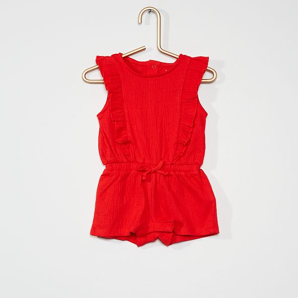 Combishort A Motifs Bebe Fille Rouge Kiabi 9 00