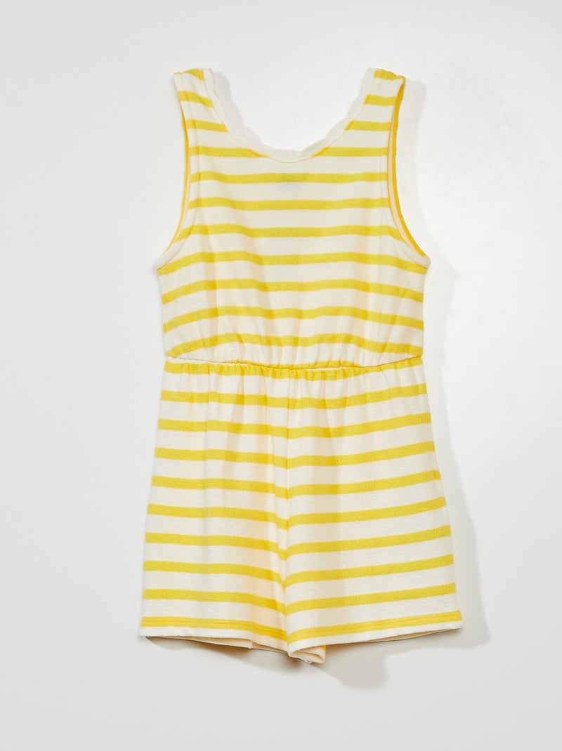 Combishort à rayures Jaune/blanc - Kiabi
